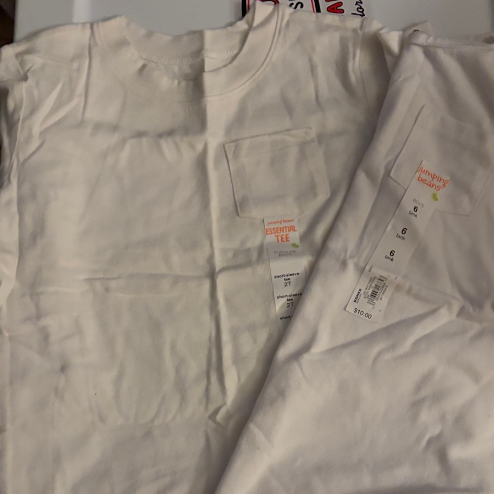 jumping beans White Pocket Tank Top - 2 Pack